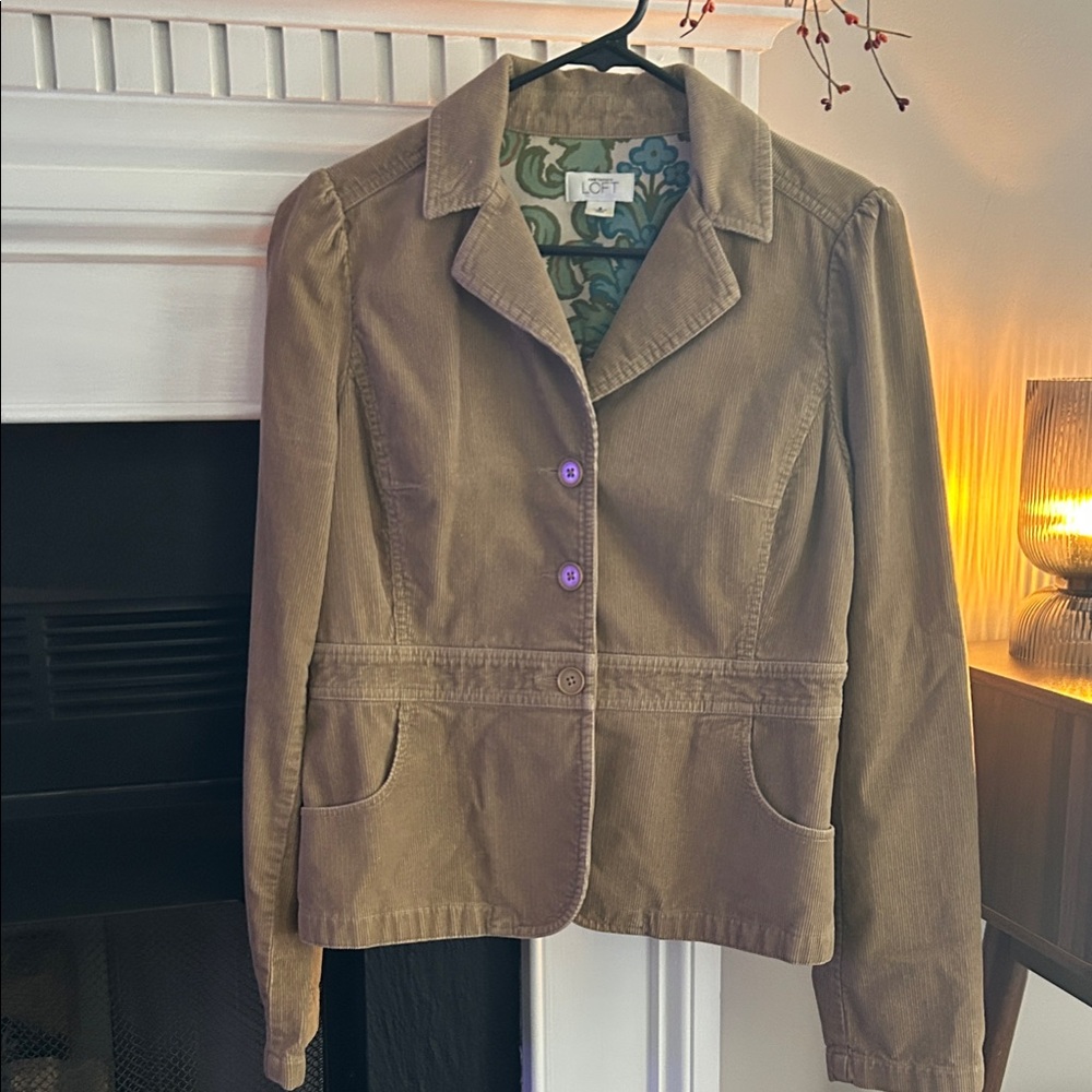 LOFT Tan Corduroy Blazer
